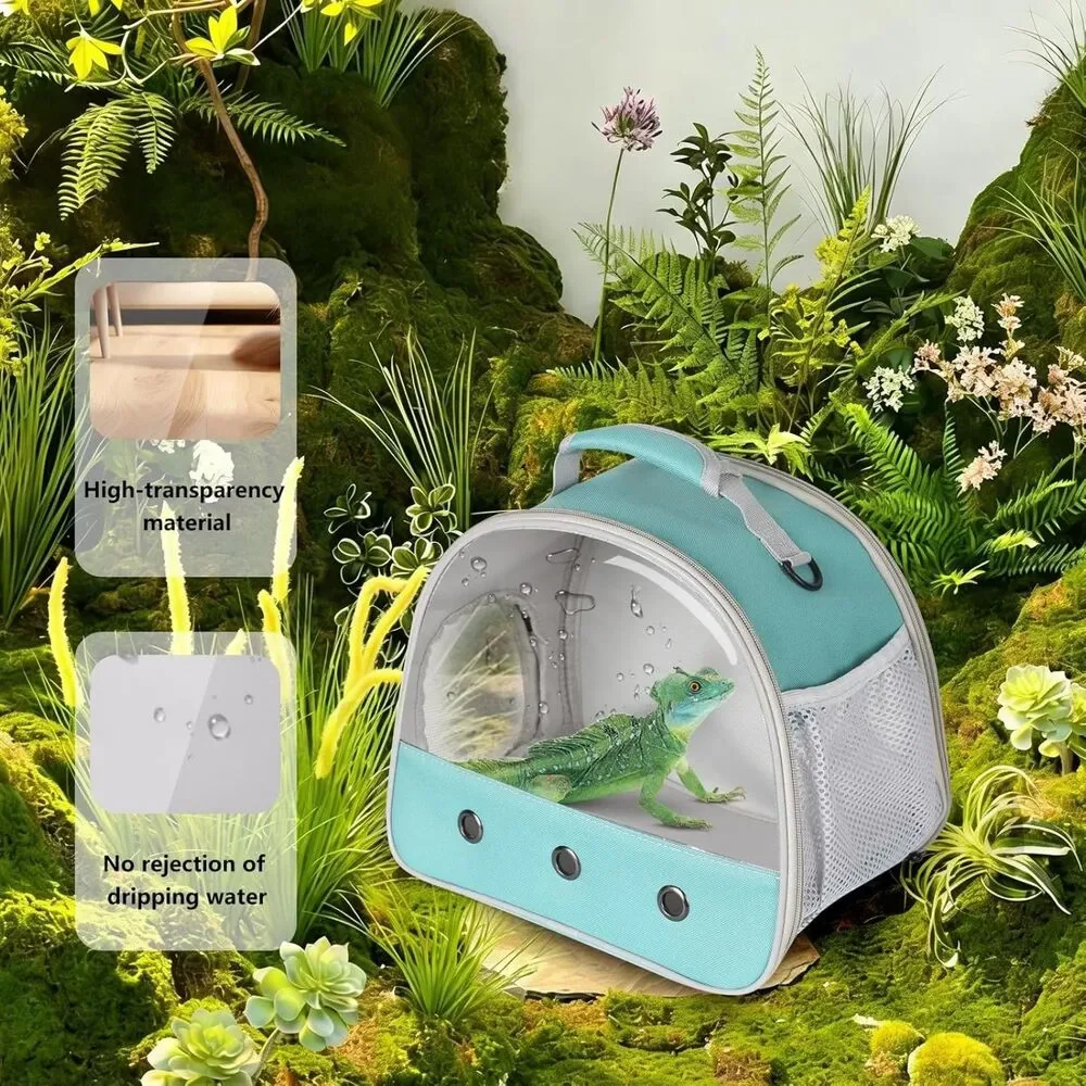 Bearded Dragon & Small Animal Travel Carrier Bag for Reptiles Guinea Pigs Birds